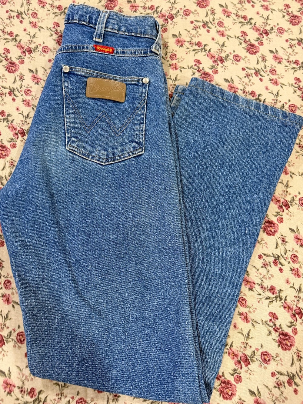 Wrangler Medium Blue Denim Straight Leg Jeans